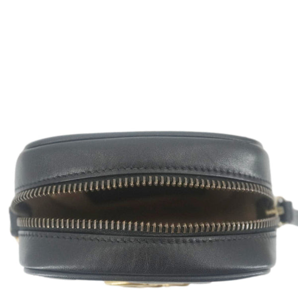 GUCCI GG Marmont Mini Matelasse Leather Crossbody Bag Black 598597