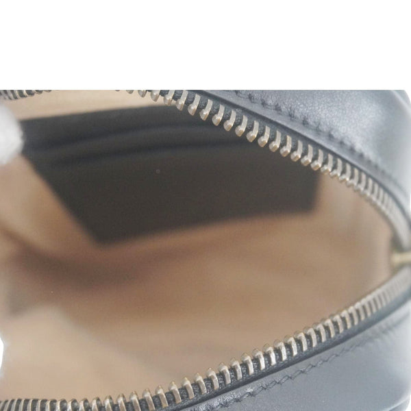 GUCCI GG Marmont Mini Matelasse Leather Crossbody Bag Black 598597