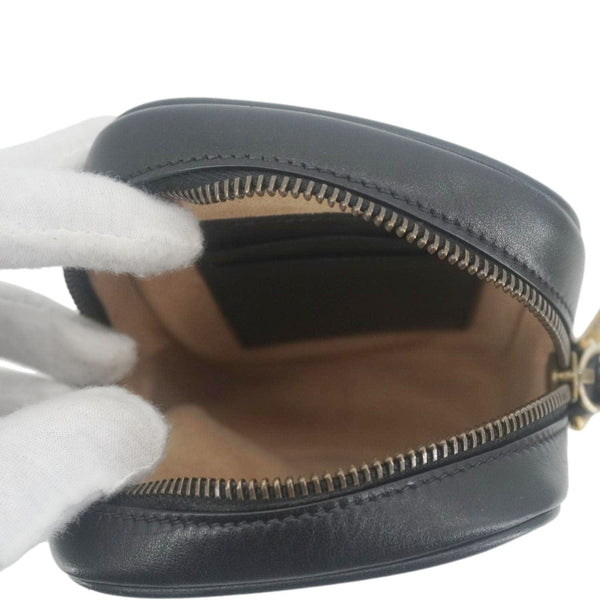 GUCCI GG Marmont Mini Matelasse Leather Crossbody Bag Black 598597