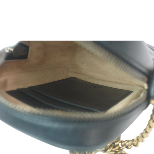 GUCCI GG Marmont Mini Matelasse Leather Crossbody Bag Black 598597