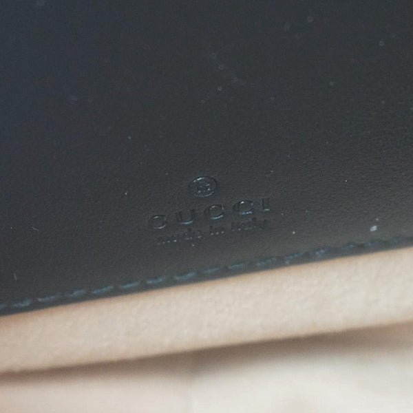 GUCCI GG Marmont Mini Matelasse Leather Crossbody Bag Black 598597