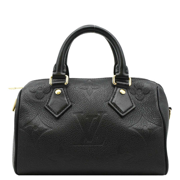 LOUIS VUITTON Speedy 20 Bandouliere Empreinte Leather Shoulder Bag Black