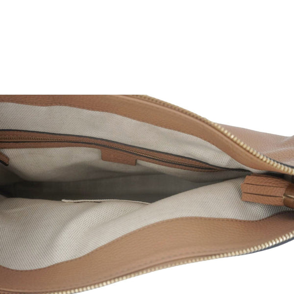 GUCCI Soho Medium Leather Tote Bag Brown 536194