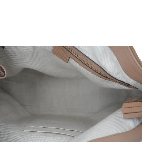 GUCCI Soho Medium Leather Tote Bag Brown 536194