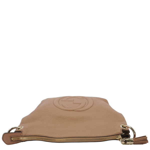 GUCCI Soho Medium Leather Tote Bag Brown 536194