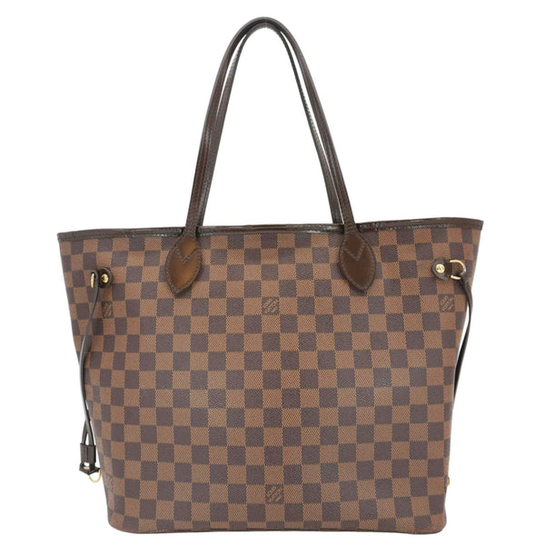 LOUIS VUITTON Neverfull MM Damier Ebene Shoulder Bag Brown