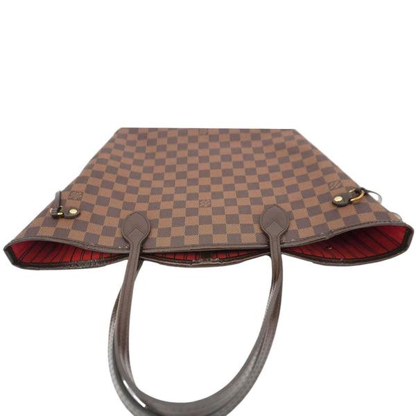 LOUIS VUITTON Neverfull MM Damier Ebene Shoulder Bag Brown