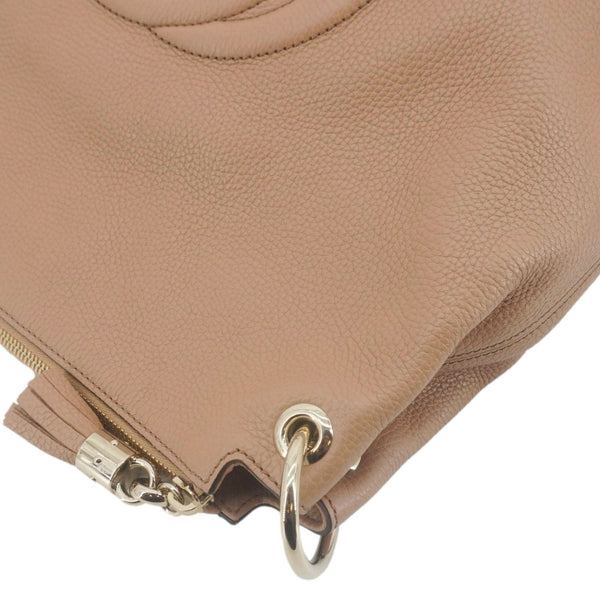 GUCCI Soho Medium Leather Tote Bag Brown 536194