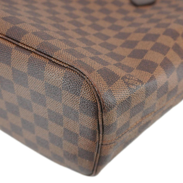 LOUIS VUITTON Neverfull MM Damier Ebene Shoulder Bag Brown