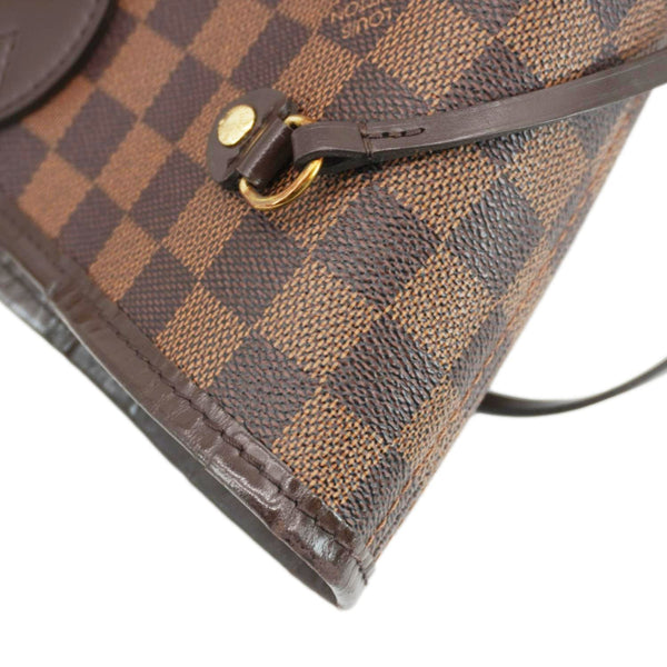 LOUIS VUITTON Neverfull MM Damier Ebene Shoulder Bag Brown