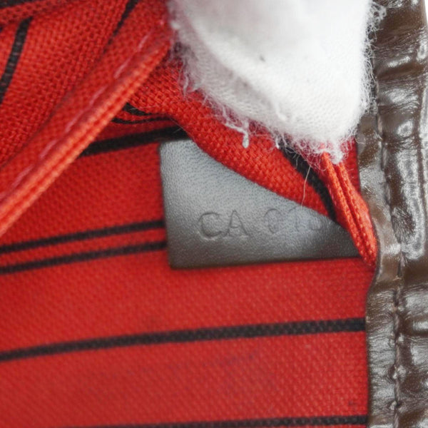 LOUIS VUITTON Neverfull MM Damier Ebene Shoulder Bag Brown