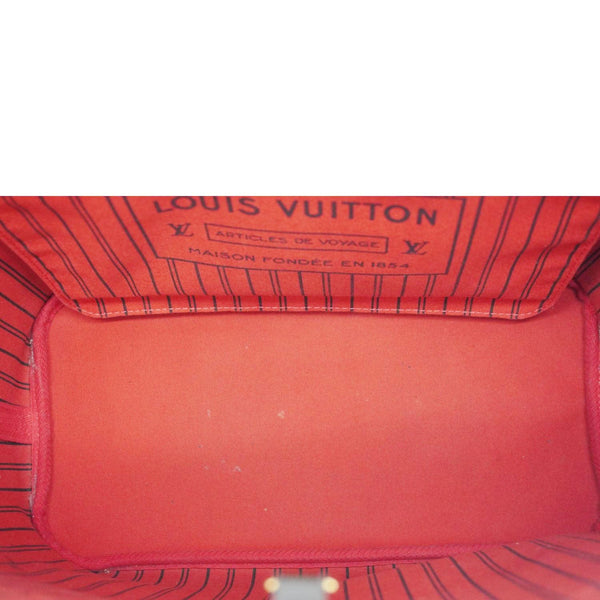 LOUIS VUITTON Neverfull MM Damier Ebene Shoulder Bag Brown