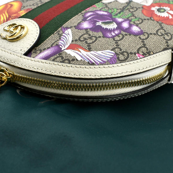 GUCCI Ophidia Flora Small Supreme Canvas Shoulder Bag Beige 499621