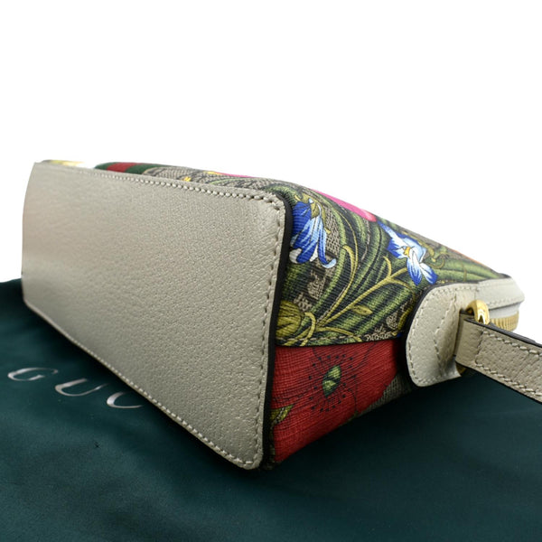 GUCCI Ophidia Flora Small Supreme Canvas Shoulder Bag Beige 499621