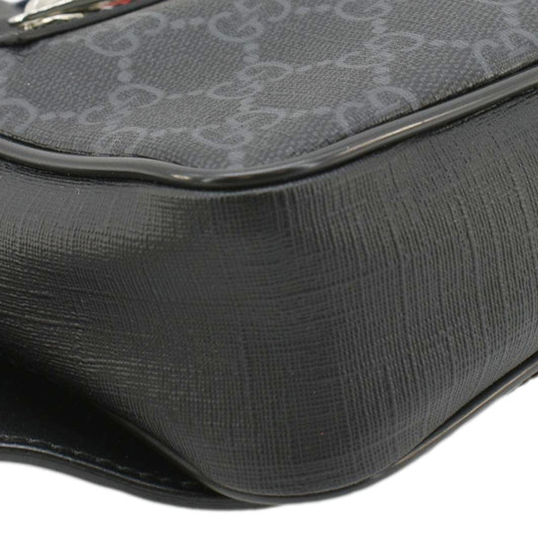 GUCCI GG Supreme Canvas Zip Belt Bag Black 474293