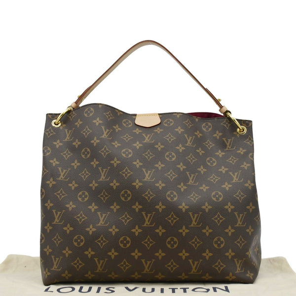 LOUIS VUITTON Monogram Canvas Hobo Shoulder Bag Brown back sdie