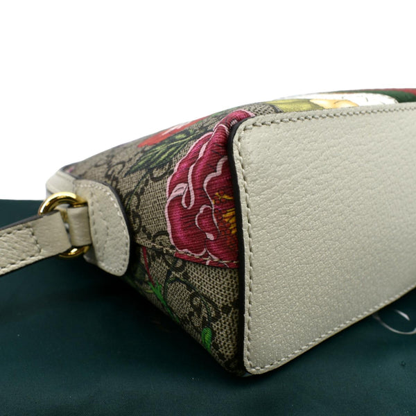 GUCCI Ophidia Flora Small Supreme Canvas Shoulder Bag Beige 499621