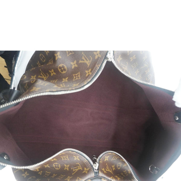 LOUIS VUITTON Keepall 55 Bandouliere Monogram Canvas Travel Bag Black