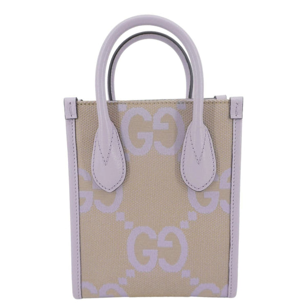 GUCCI Jumbo GG Canvas Mini Tote Bag Purple 671623