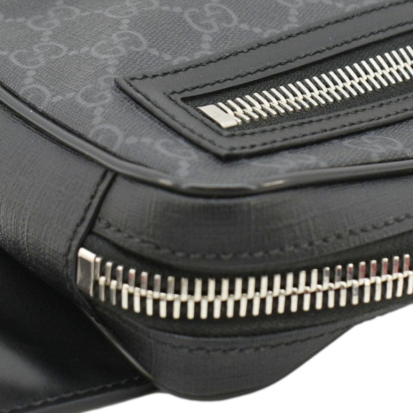 GUCCI GG Supreme Canvas Zip Belt Bag Black 474293