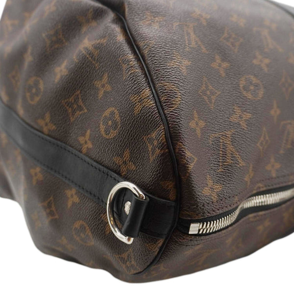 LOUIS VUITTON Keepall 55 Bandouliere Monogram Canvas Travel Bag Black