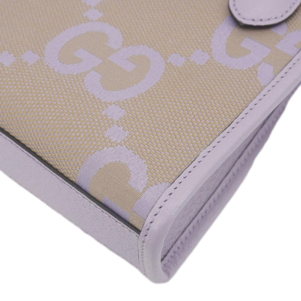 GUCCI Jumbo GG Canvas Mini Tote Bag Purple 671623