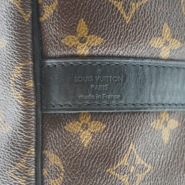 LOUIS VUITTON Keepall 55 Bandouliere Monogram Canvas Travel Bag Black