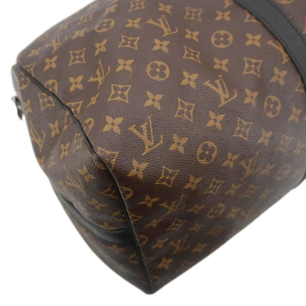 LOUIS VUITTON Keepall 55 Bandouliere Monogram Canvas Travel Bag Black