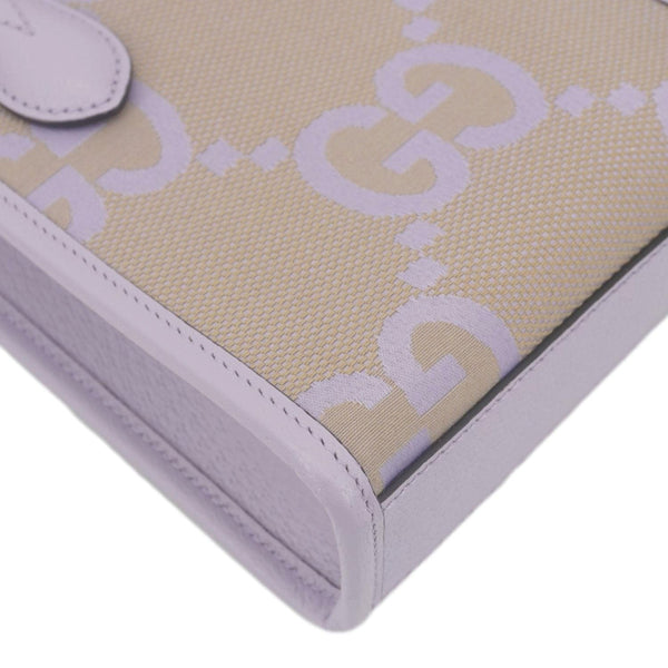 GUCCI Jumbo GG Canvas Mini Tote Bag Purple 671623