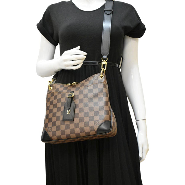 LOUIS VUITTON Odeon PM Damier Ebene Shoulder Bag Brown