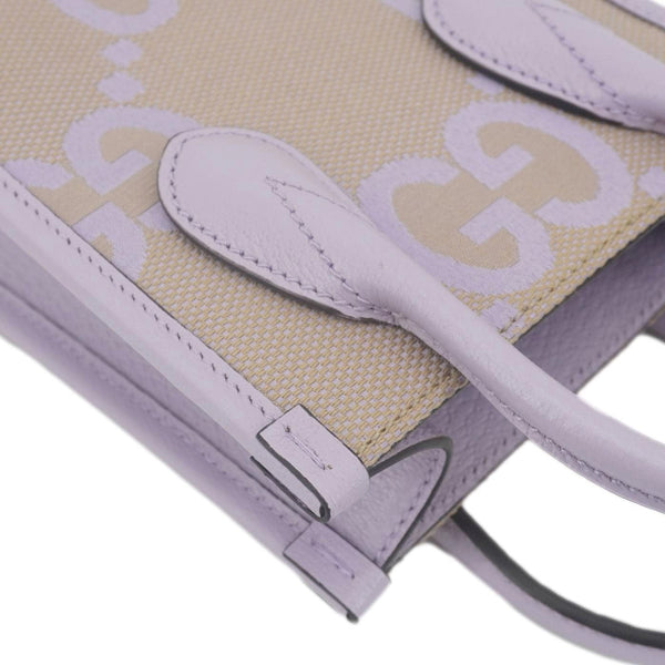 GUCCI Jumbo GG Canvas Mini Tote Bag Purple 671623