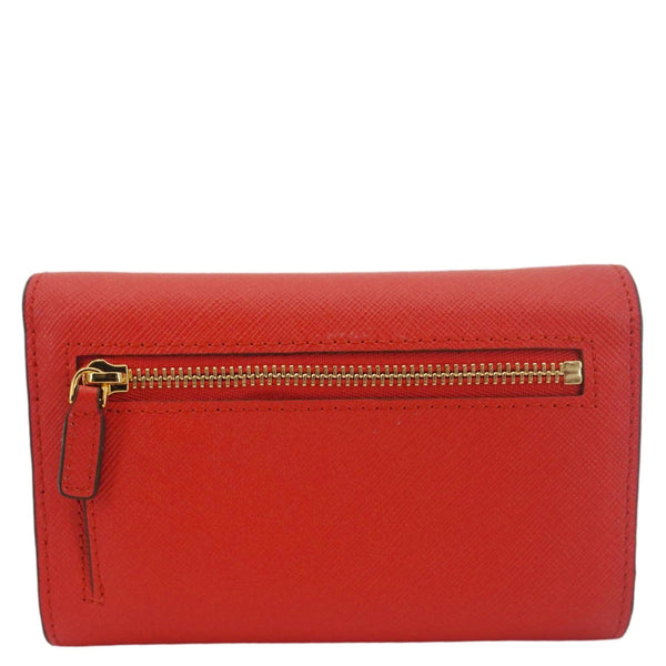 MCM Leather Compact Wallet Red