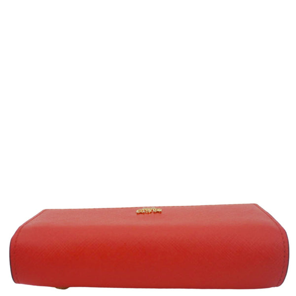 MCM Leather Compact Wallet Red