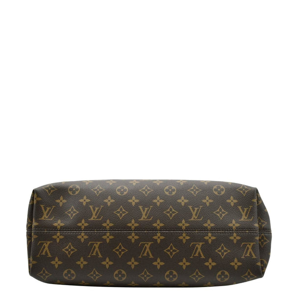 LOUIS VUITTON Monogram Canvas Hobo Shoulder Bag Brown lower look