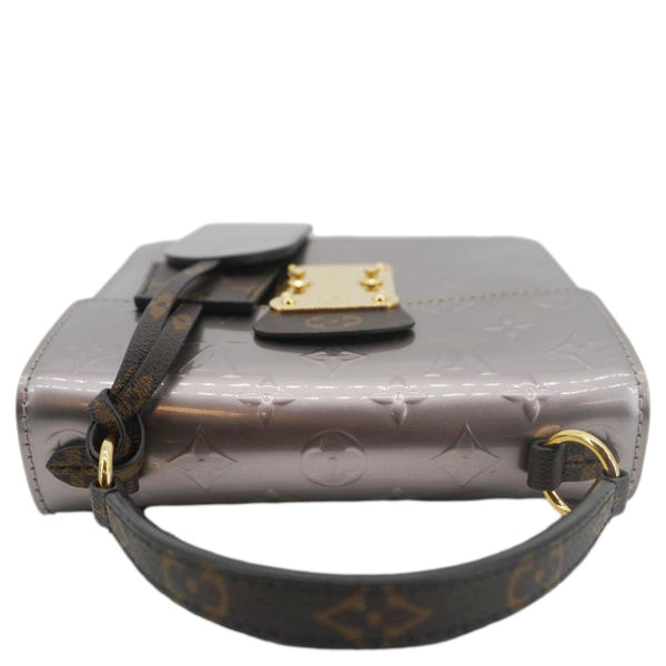 LOUIS VUITTON Spring Street NM Monogram Vernis Crossbody Bag Champagne Metallise