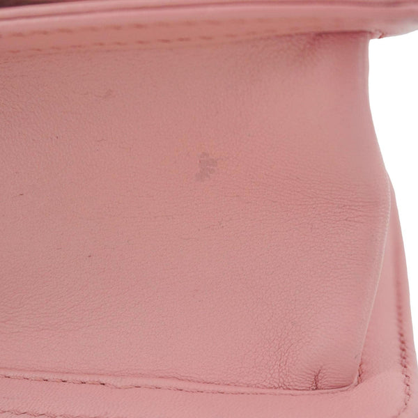 CHANEL Boy Flap Small Woven Leather Shoulder Bag Pink