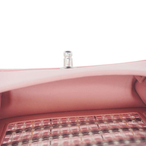 CHANEL Boy Flap Small Woven Leather Shoulder Bag Pink