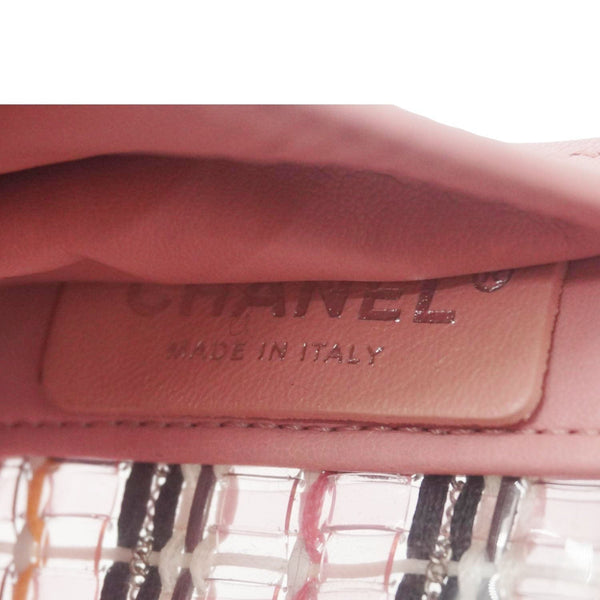 CHANEL Boy Flap Small Woven Leather Shoulder Bag Pink