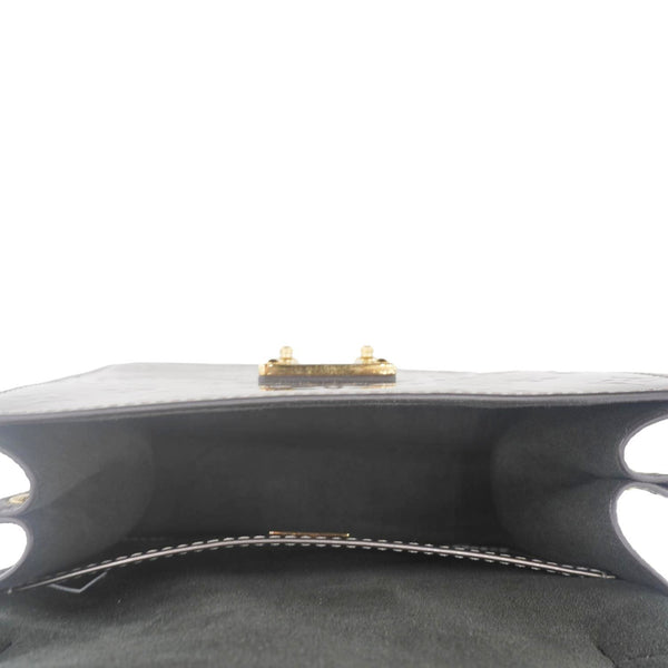 LOUIS VUITTON Spring Street NM Monogram Vernis Crossbody Bag Champagne Metallise