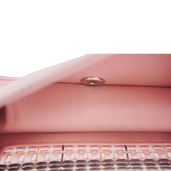 CHANEL Boy Flap Small Woven Leather Shoulder Bag Pink