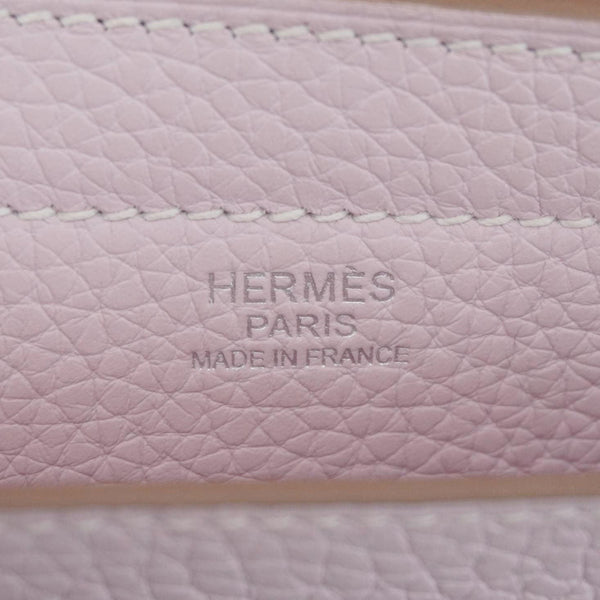 HERMES Cabasellier 31 Taurillon Clemence leather Tote Bag Light Pink