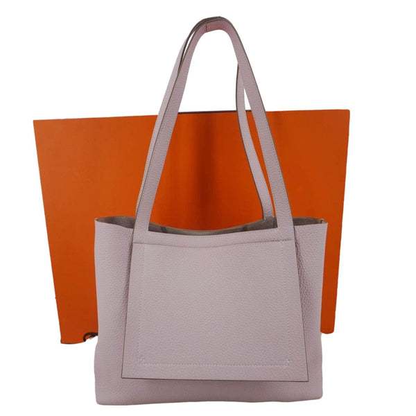 HERMES Cabasellier 31 Taurillon Clemence leather Tote Bag Light Pink