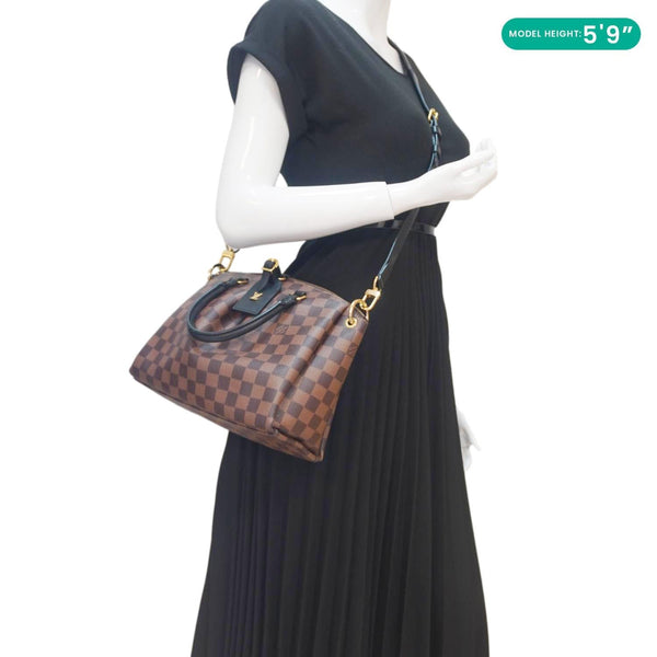 LOUIS VUITTON Odeon PM Damier Ebene Tote Shoulder Bag Brown