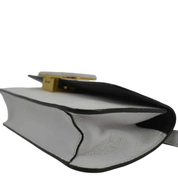 VALENTINO VSling Leather Crossbody Belt Bag White