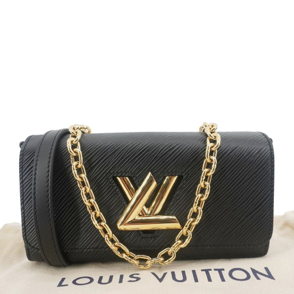 LOUIS VUITTON Twist West Epi Leather Crossbody Pochette Bag Black