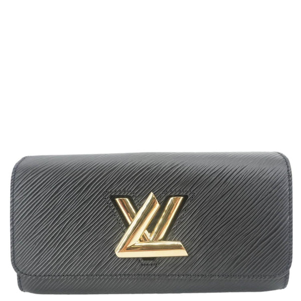 LOUIS VUITTON Twist West Epi Leather Crossbody Pochette Bag Black