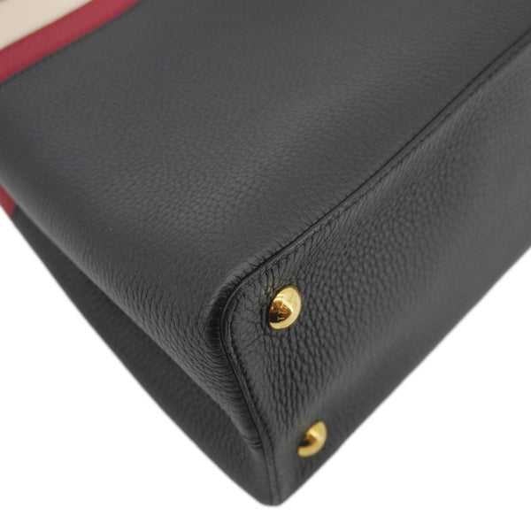 LOUIS VUITTON Capucines MM Taurillon Leather Satchel Bag Black