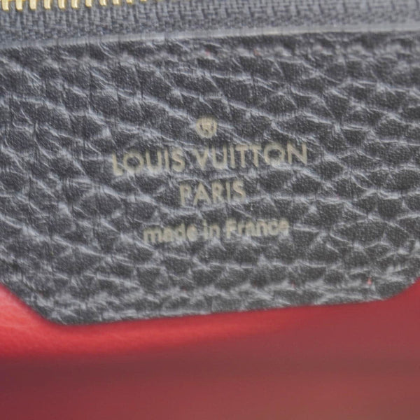 LOUIS VUITTON Capucines MM Taurillon Leather Satchel Bag Black