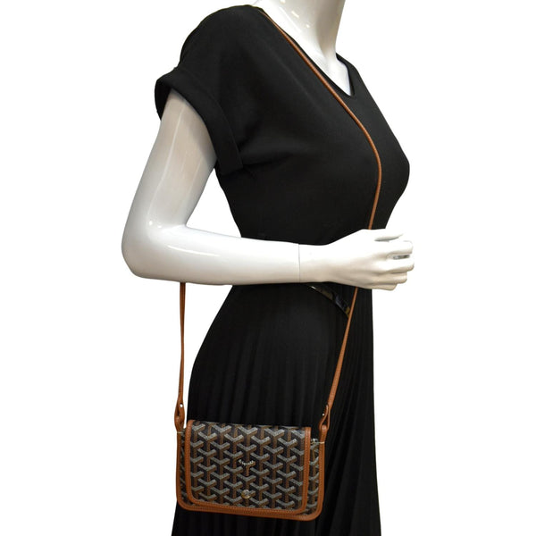 GOYARD Plumet Canvas Shoulder Bag Tan