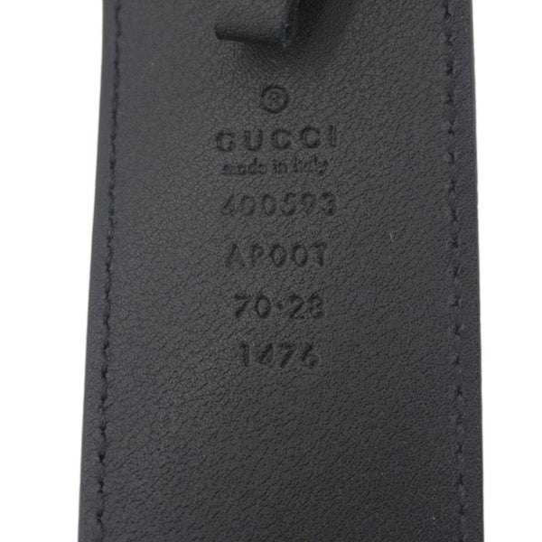 GUCCI Double G Marmont Buckle Smooth Leather Belt Black 400593